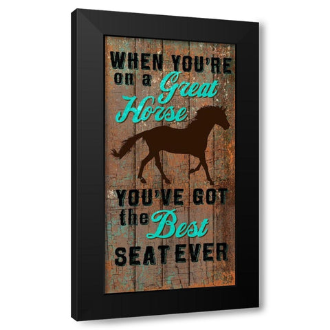 Best Horse Black Modern Wood Framed Art Print with Double Matting by Art Licensing Studio
