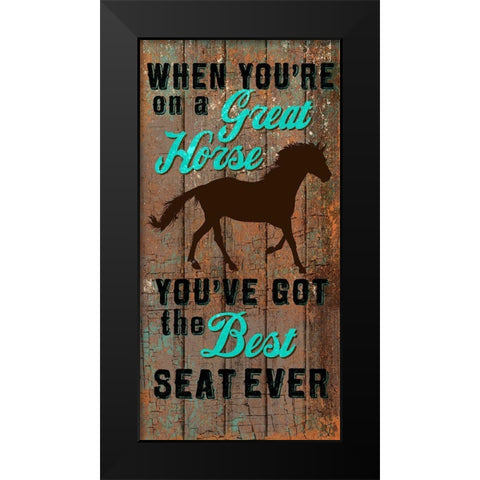 Best Horse Black Modern Wood Framed Art Print by Art Licensing Studio