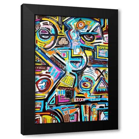 Eye of the Storm Black Modern Wood Framed Art Print by Mcilwaine, Alloyius