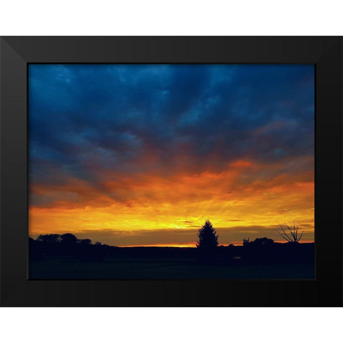 Sunset Black Modern Wood Framed Art Print by Heine, Ben