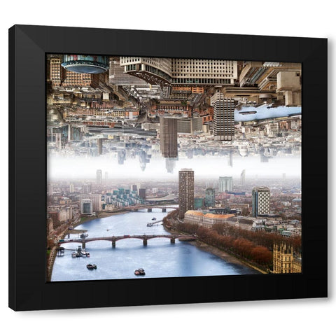 London - Double Landscape Black Modern Wood Framed Art Print with Double Matting by Heine, Ben