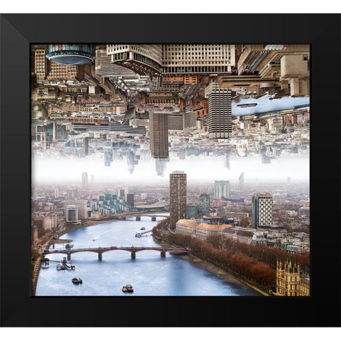 London - Double Landscape Black Modern Wood Framed Art Print by Heine, Ben
