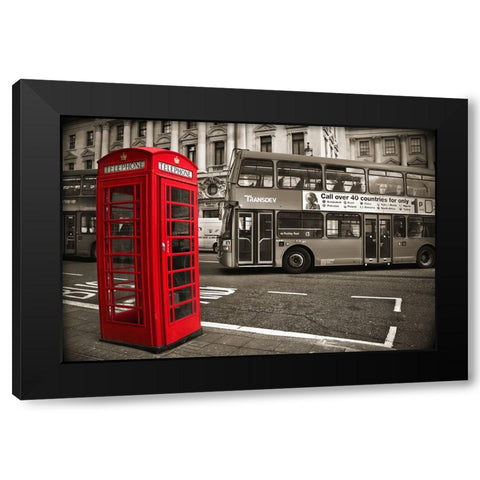 Telephone Black Modern Wood Framed Art Print by Heine, Ben