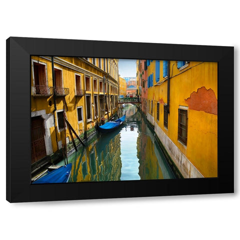 When Water Meets Color Black Modern Wood Framed Art Print by Heine, Ben