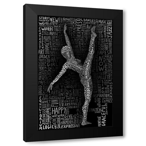 Dancer Black Modern Wood Framed Art Print by Heine, Ben