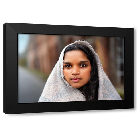 Elia 7 Black Modern Wood Framed Art Print with Double Matting by Heine, Ben