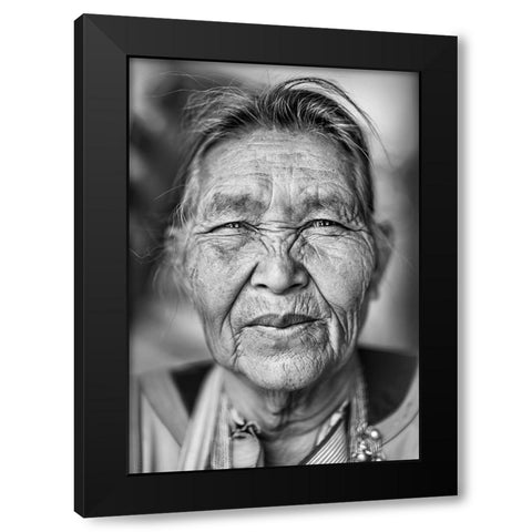 Lizu Woman 2 in Thailand - Ethnic Minority Black Modern Wood Framed Art Print with Double Matting by Heine, Ben