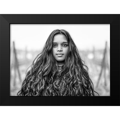 Never Ending Black Modern Wood Framed Art Print by Heine, Ben