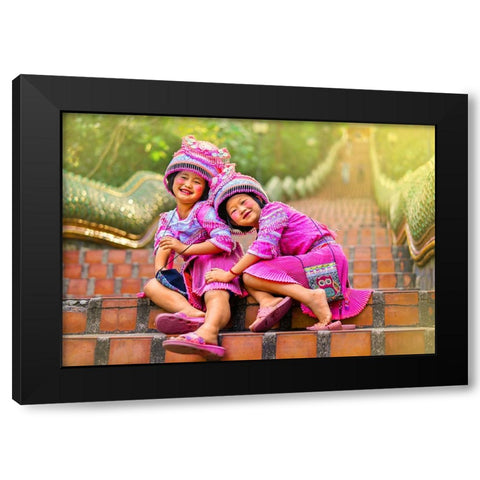 Thailand - 205 Black Modern Wood Framed Art Print with Double Matting by Heine, Ben