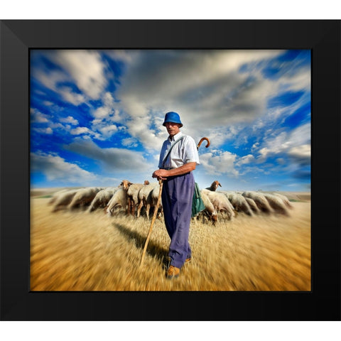 The Shephards Call Black Modern Wood Framed Art Print by Heine, Ben