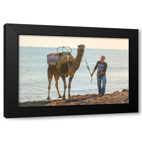 Tunisia 45 Black Modern Wood Framed Art Print with Double Matting by Heine, Ben