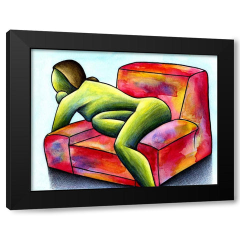 Woman Fish Black Modern Wood Framed Art Print with Double Matting by Heine, Ben