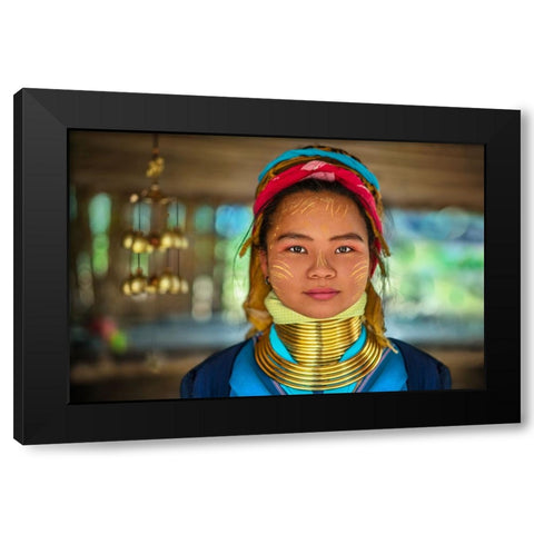 Young Padaung Woman Thailand - 5 Black Modern Wood Framed Art Print with Double Matting by Heine, Ben