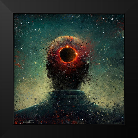 Astro Cruise 17 - There is Black Big Bang Hole in My Head Black Modern Wood Framed Art Print by Heine, Ben