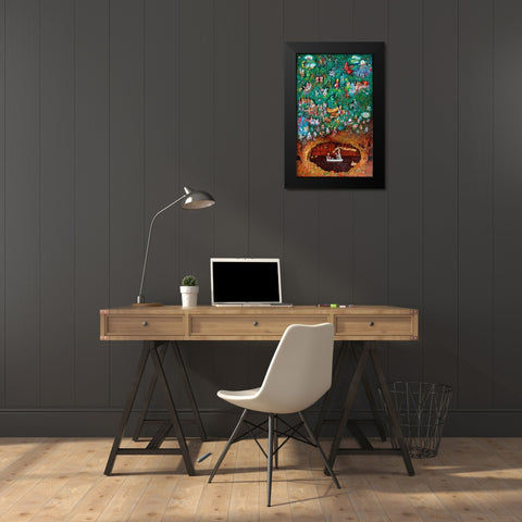 There Once Was A Girl Named Alice Black Modern Wood Framed Art Print by Bell, Bill