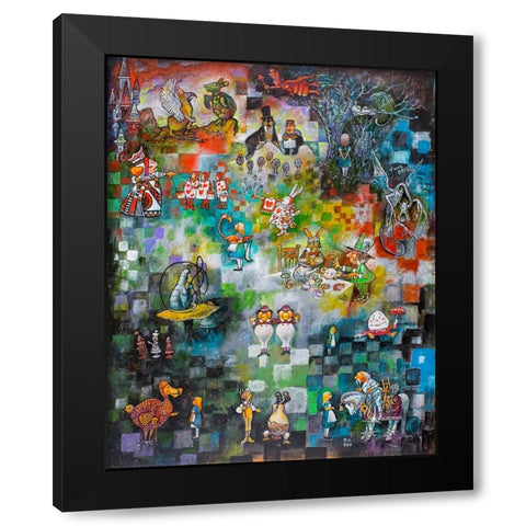Alice Black Modern Wood Framed Art Print by Bell, Bill
