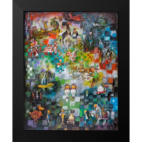 Alice Black Modern Wood Framed Art Print by Bell, Bill
