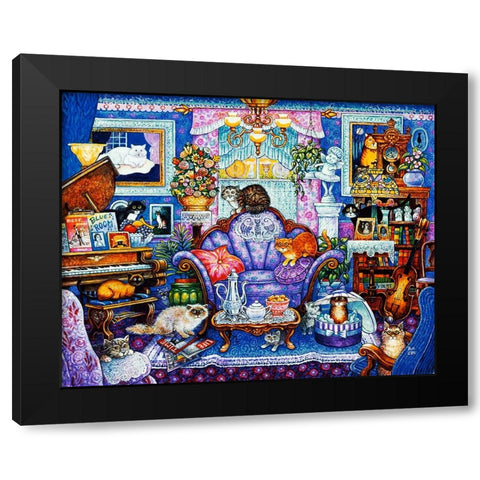 Blue Room  Black Modern Wood Framed Art Print with Double Matting by Bell, Bill