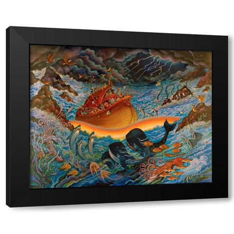 2 Black Modern Wood Framed Art Print with Double Matting by Bell, Bill