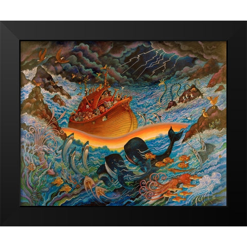 2 Black Modern Wood Framed Art Print by Bell, Bill