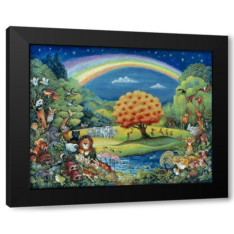 Eden Black Modern Wood Framed Art Print with Double Matting by Bell, Bill