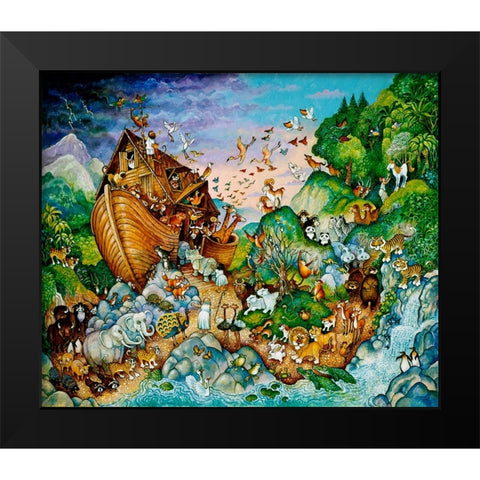 Two By Two Black Modern Wood Framed Art Print by Bell, Bill