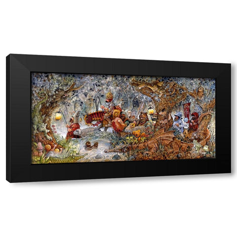 In Search Of Dragons Black Modern Wood Framed Art Print with Double Matting by Bell, Bill