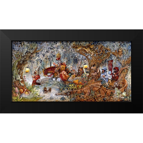 In Search Of Dragons Black Modern Wood Framed Art Print by Bell, Bill