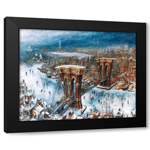Winter Of 88 Black Modern Wood Framed Art Print by Bell, Bill