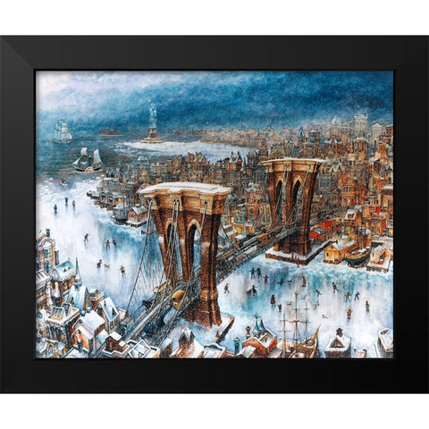 Winter Of 88 Black Modern Wood Framed Art Print by Bell, Bill