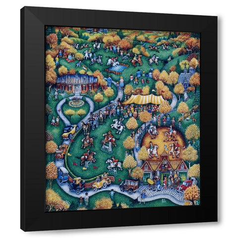 Horse Show Black Modern Wood Framed Art Print with Double Matting by Bell, Bill