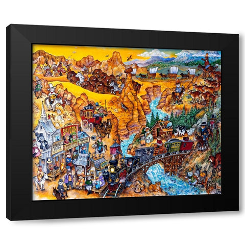 How The West Was Won Black Modern Wood Framed Art Print with Double Matting by Bell, Bill