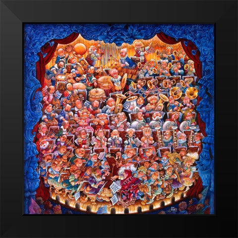 Concertanti Furioso Black Modern Wood Framed Art Print by Bell, Bill