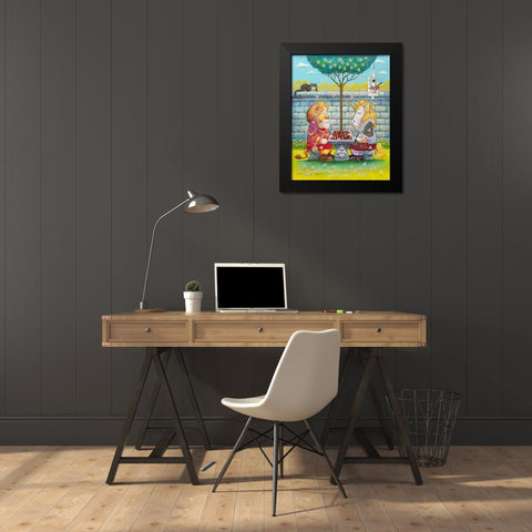 Bored Same Black Modern Wood Framed Art Print by Bell, Bill