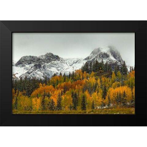 A Rocky Mountain Autumn Black Modern Wood Framed Art Print by Sherrell, Bill