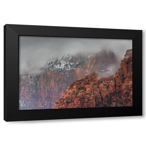 Behind The Veil Black Modern Wood Framed Art Print with Double Matting by Sherrell, Bill