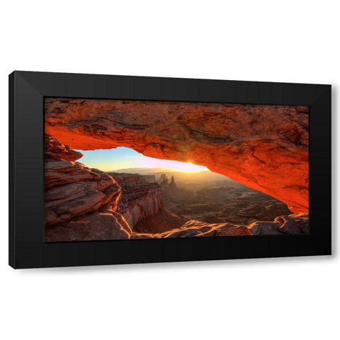 Fiery Sunrise Black Modern Wood Framed Art Print by Sherrell, Bill