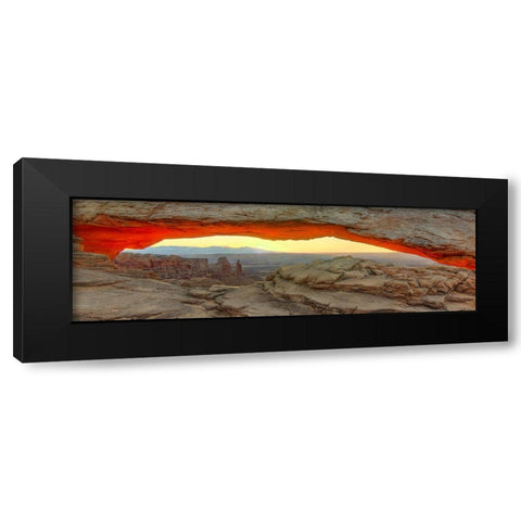 New Day Dawning At Mesa Arch Black Modern Wood Framed Art Print with Double Matting by Sherrell, Bill