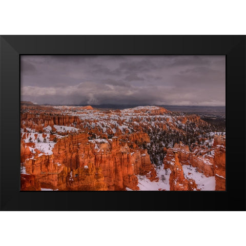 Storm Over Bryce Canyon Black Modern Wood Framed Art Print by Sherrell, Bill