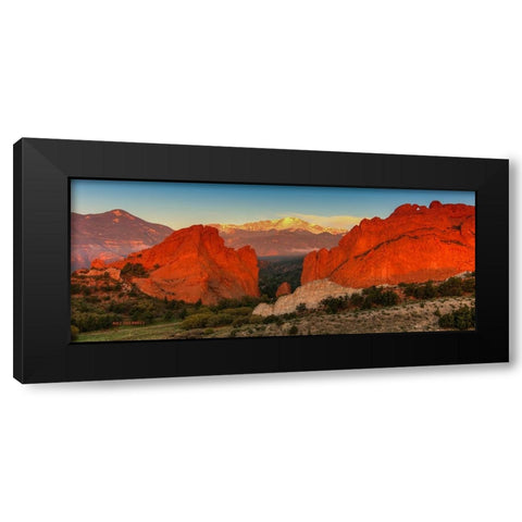 Sunrise At Garden Of The Gods Black Modern Wood Framed Art Print with Double Matting by Sherrell, Bill