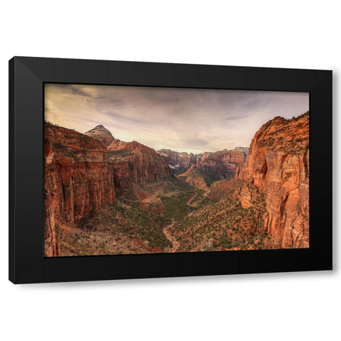Zion Majesty Black Modern Wood Framed Art Print by Sherrell, Bill