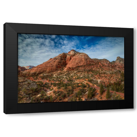 The Road To Zion Black Modern Wood Framed Art Print by Sherrell, Bill