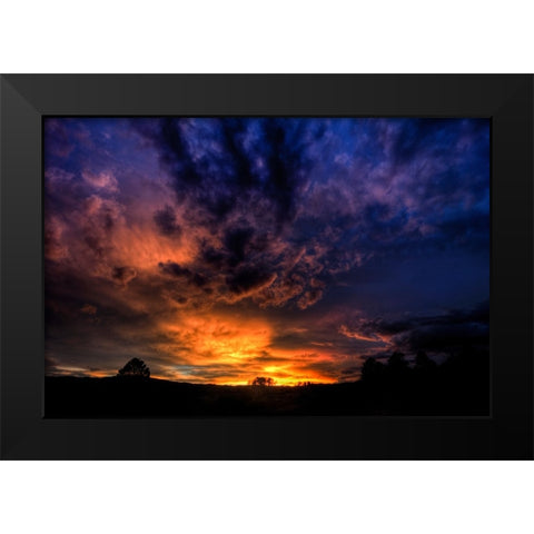 A Heavenly Sunset Black Modern Wood Framed Art Print by Sherrell, Bill