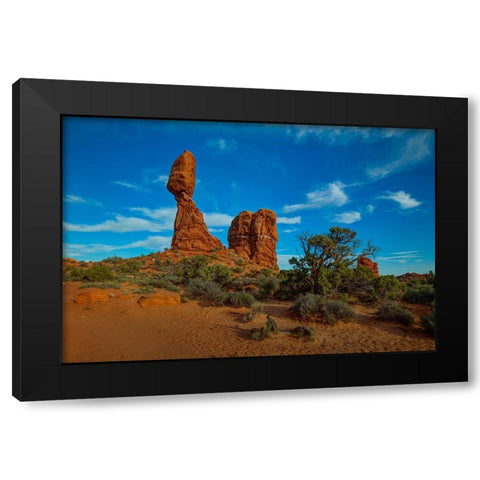 Balanced Rock-Utah 2 Black Modern Wood Framed Art Print with Double Matting by Sherrell, Bill