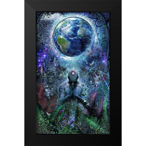 Gratitude For The Earth And Sky Black Modern Wood Framed Art Print by Gray, Cameron