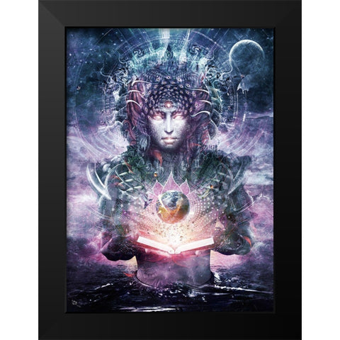 Ocean Atlas Black Modern Wood Framed Art Print by Gray, Cameron