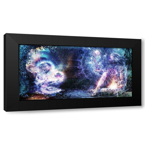 Shoulders And Giants Black Modern Wood Framed Art Print by Gray, Cameron