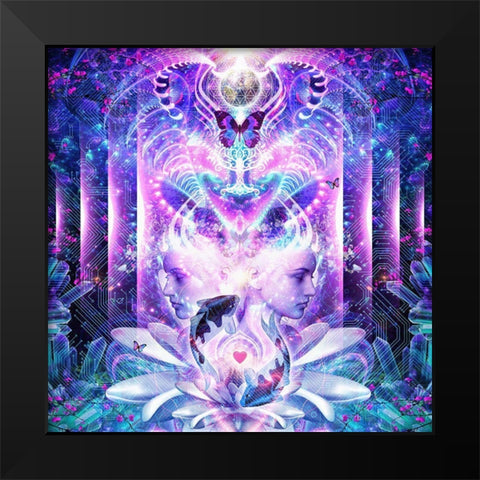 Quest For Mindfulness Black Modern Wood Framed Art Print by Gray, Cameron