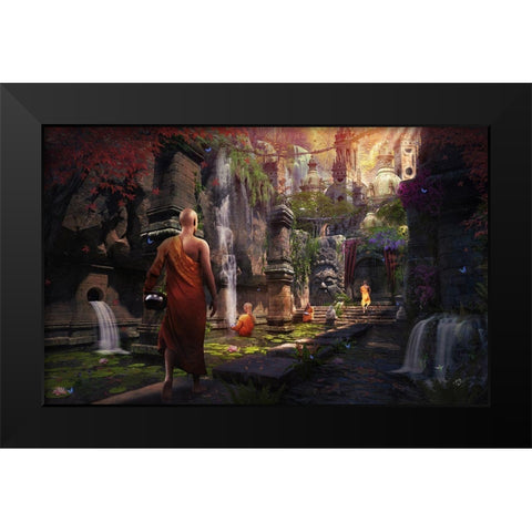 Hidden Sanctuary Black Modern Wood Framed Art Print by Gray, Cameron