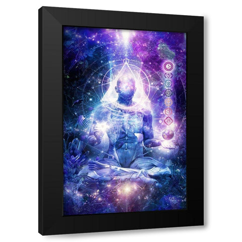Mind Of Light Black Modern Wood Framed Art Print by Gray, Cameron